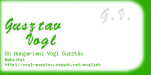gusztav vogl business card